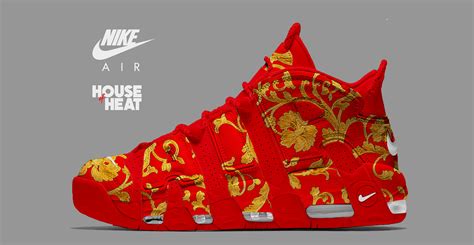 air nike uptempo red versace|Nike Air more uptempo.